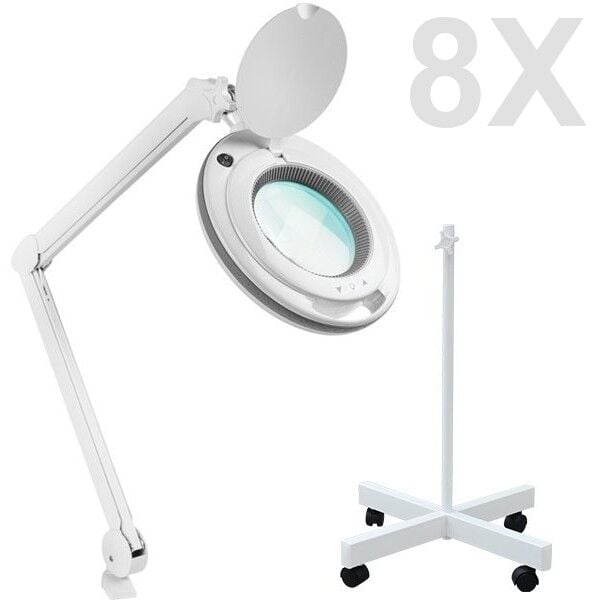 6017 Ayarlanabilir Led Işıklı Masaüstü Büyüteç 8X Mercekli