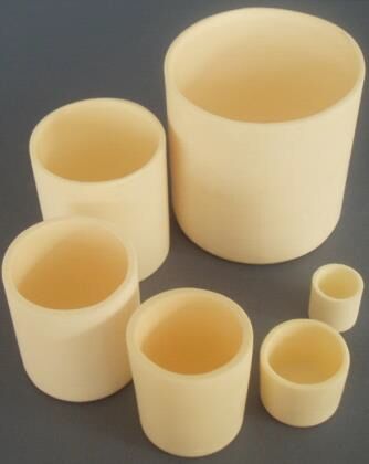 ENS S1-50 Silindirik Alümina Pota 50 ml – Ø45 mm / 45 mm - Yüksek Isı Dayanımlı Laboratuvar Seramiği