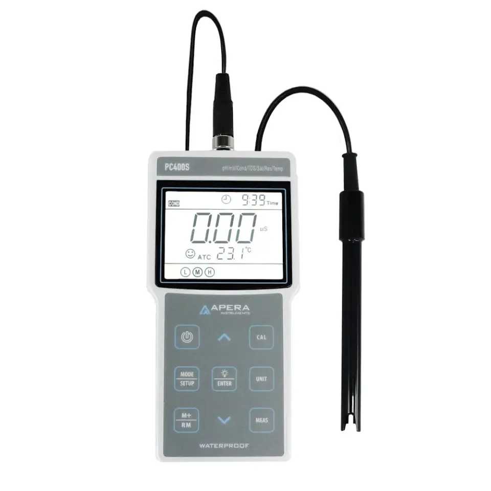 Apera PC400S Taşınabilir pH/İletkenlik (EC) Ölçüm Cihazı Kiti  - USB Veri Aktarımlı
