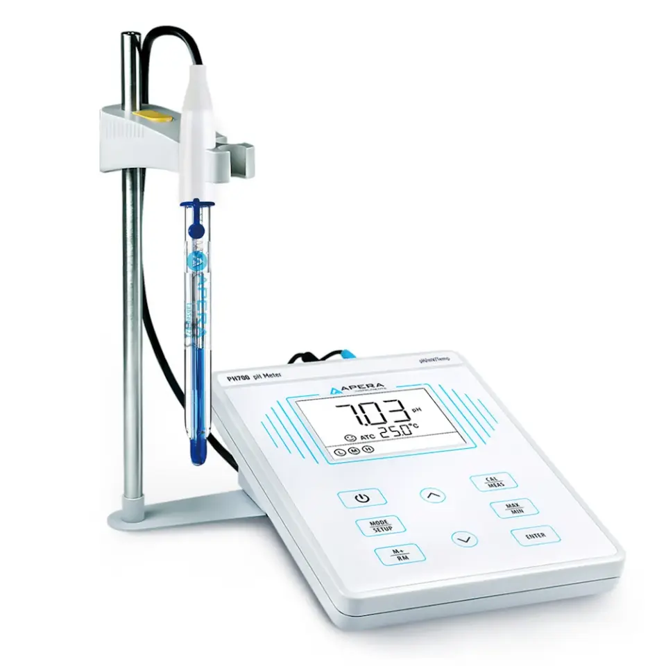 Apera PH700-BC Masaüstü Laboratuvar pH Ölçüm Cihazı - LabSen 823 Elektrotlu - Biyoteknoloji ve İlaç Numuneleri, Sıvı Gıdalar, Protein İçeren Sıvılar için, TRIS Tampon Çözeltileriyle Uyumludur.