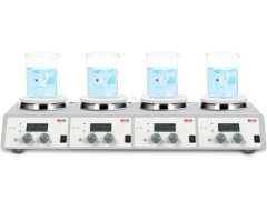 DLAB MS-H340-S4 4 Bölmeli Isıtıcılı Manyetik Karıştırıcı 200... 1.500 rpm / 25... 340 ℃ / 4 x 10 L Aksesuarsız