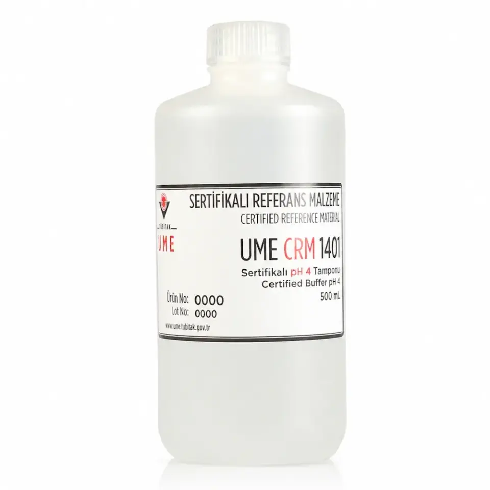 UME CRM 1404-1 İletkenlik Kalibrasyon Çözeltisi 1413 µS/cm 500 mL Sertifikalı Referans Malzeme (CRM)