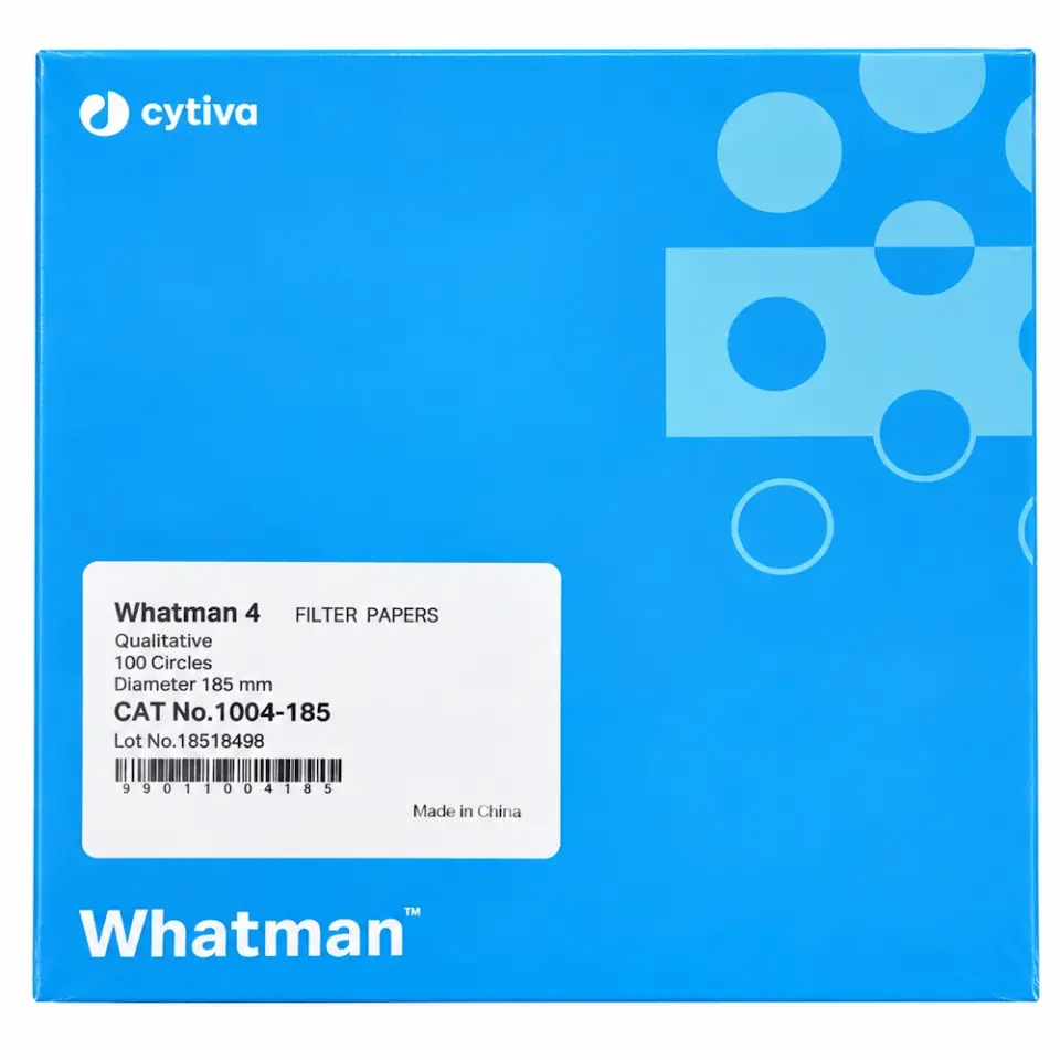 Whatman 1004-185 Grade 4 Kalitatif Filtre Kağıdı – Ø 185 mm, 20–25 µm, 100 Adet