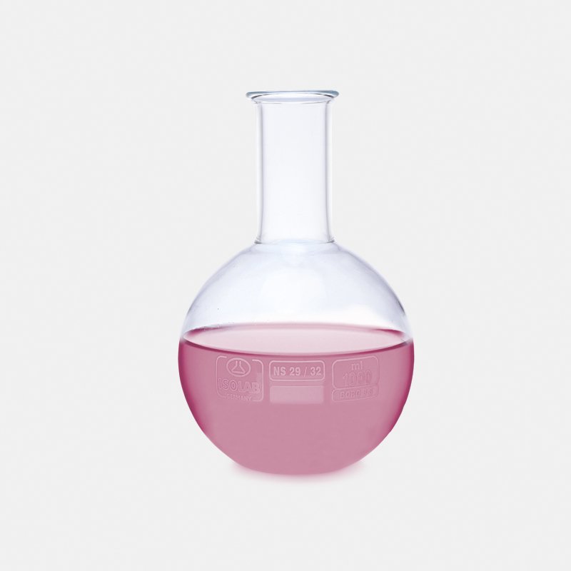 İSOLAB 029.01.100 balon - cam - dibi düz - 100 ml
