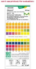 Merck 109535 pH Kağıdı pH 0 - 14   pH-İndikatör Şeriti Evrensel İndikatör McolorpHast™ 100 Adet/Kutu