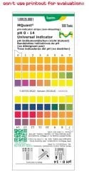 Merck 109535 pH Kağıdı pH 0 - 14   pH-İndikatör Şeriti Evrensel İndikatör McolorpHast™ 100 Adet/Kutu