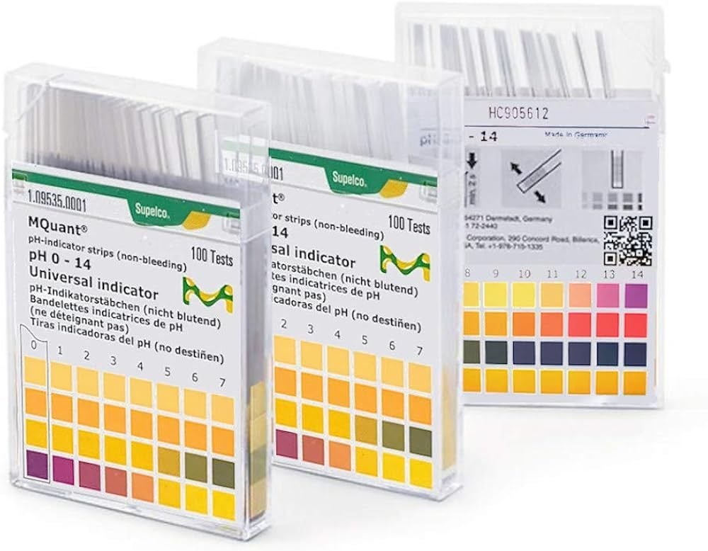Merck 109535 pH Kağıdı pH 0 - 14   pH-İndikatör Şeriti Evrensel İndikatör McolorpHast™ 100 Adet/Kutu