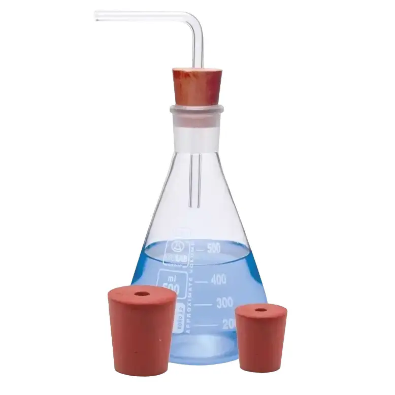 ISOLAB  Tıpa - Kauçuk - Delikli - 29,0 X 35,0 Mm Çap - 30 Mm H