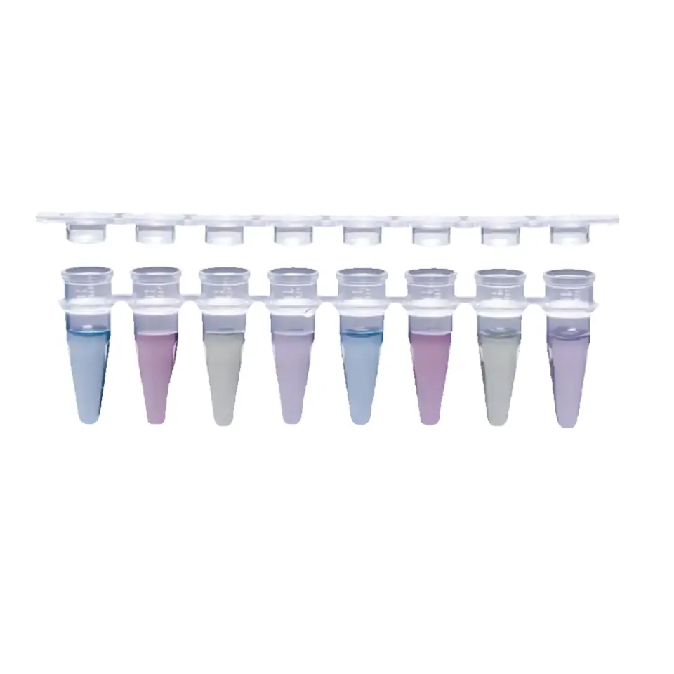 NEST PCR 8'li Şerit Tüp ve Düz Kapak Seti 0.2 mL (125 Set/Paket)