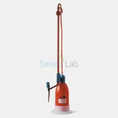 ISOLAB Büret - Otomatik - Şilling - Amber - As Kalite - Grup Sertifikalı - Beyaz Skala - 50 mL