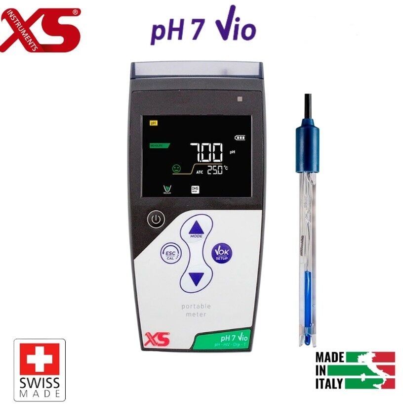 XS Instruments pH 7 Vio Portatif pH Metre – 201T ATC Elektrotlu