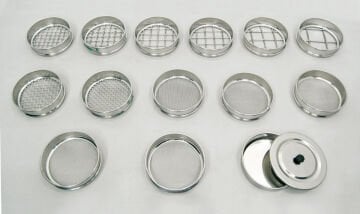 Elek Paslanmaz Çelik Kasnak 200x50mm | 10 mm Kare Göz Açıklıklı ISO 3310-2 Laboratuvar Eleği