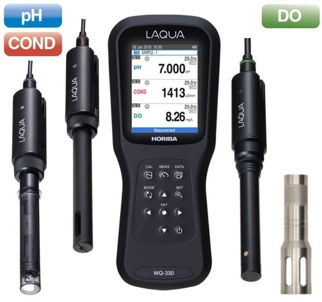 HORIBA WQ-330-K Üç Kanallı pH/EC/DO Ölçer Seti