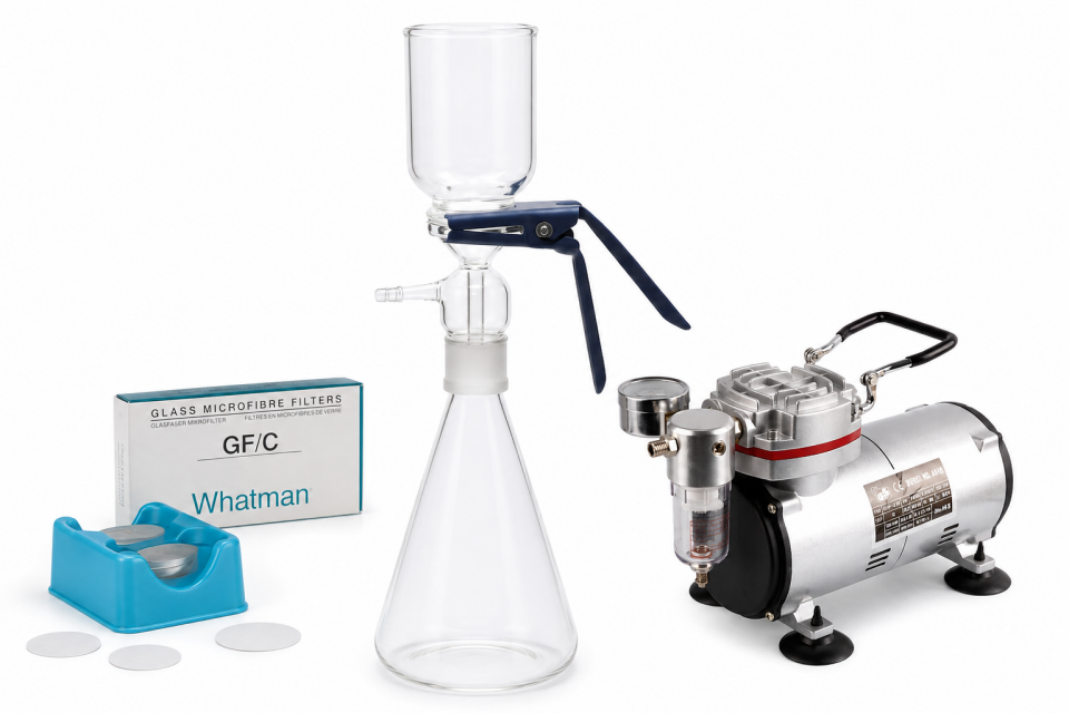 Cam Vakum Filtrasyon Seti 1000 ml – Vakum Pompalı
