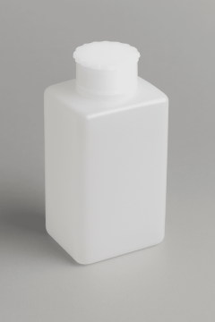 Kartell numune şişesi, plastik kare, geniş ağızlı, 2000 mL, laboratuvar örnekleme