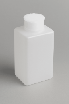 Kartell Numune Şişesi - Plastik Kare Geniş Ağızlı (PE) 50 ml