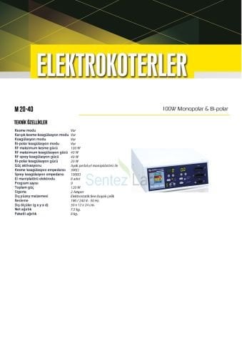 Elektromag H Serisi Elektrokoter Cihazı Dokunmatik dijital gösterge, monopolar / bi-polar 400 Watt, ameliyathane tipi