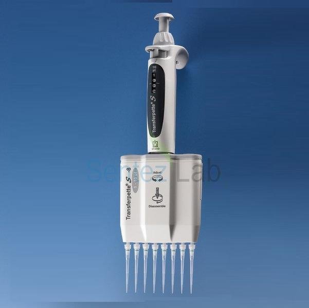 Brand Transferpette® S 8 Çok Kanallı Dijital Pipet 30-300 µL