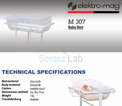 Elektromag M 307 Arabalı Çocuk Yatağı Baby's Cot ( Plexiglas bebek yatağı, araba )