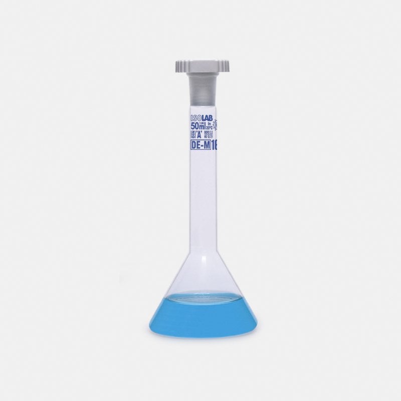 ISOLAB Balon Joje - Trapezoidal - Şeffaf - A Kalite - Grup Sertifikalı - Mavi Skala - 1 ml - NS 7/16 2 Adet