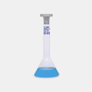 ISOLAB Balon Joje - Trapezoidal - Şeffaf - A Kalite - Grup Sertifikalı - Mavi Skala - 2 ml - NS 7/16 2 Adet