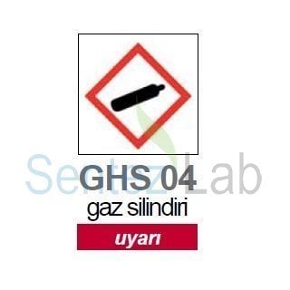İSOLAB 099.14.T01 gaz silindiri piktogramı GHS 4 uyarı etiketi 26x37mm-250 etiket
