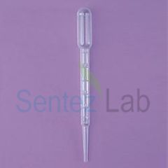 Pastör Pipeti Hacim 3 ml Uzunluk 150 mm Taksimatlı 26 damla/ml tek tek poşette steril 100 Ad.