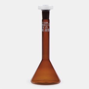 ISOLAB Balon Joje - Trapezoidal - Amber - A Kalite - Grup Sertifikalı - Beyaz Skala - 3 ml - NS 7/16 2 Adet
