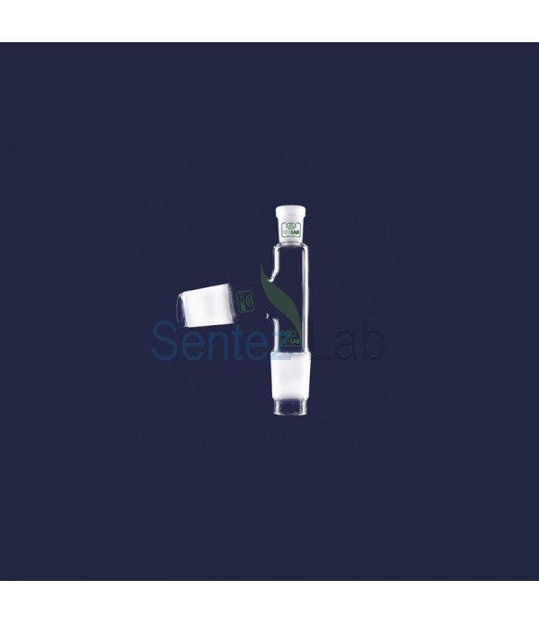 ISOLAB 065.45.005 adaptör - distilasyon - standart başlık - dişi şilif NS 14/23 - erkek şilif : NS 29/32 - açılı erkek şilif : NS 29/32