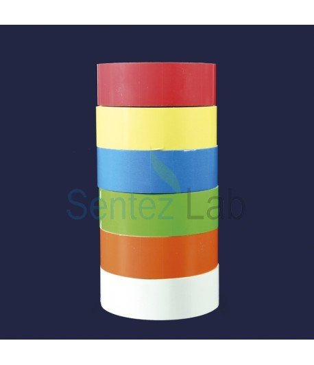İSOLAB etiket - dikdörtgen - 24 x 13 mm - 6 renk (6 rulo)