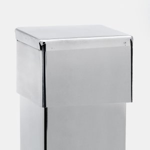 İSOLAB 022.04.002 pipet kutusu - paslanmaz çelik - 70 x 70 x 430 mm