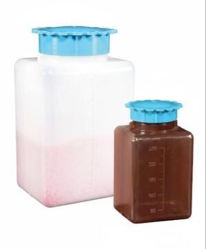 Lp Italiana HDPE Şişe 500 ml - Kare, Taksimatlı, Contalı Kapaklı 96 Adet