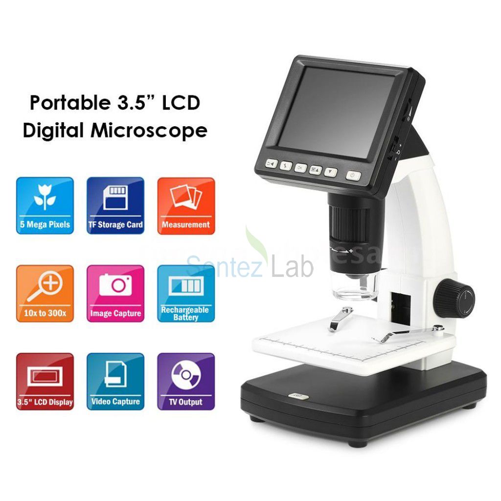 SOİF LCD-MIC 5MP 500X LCD Ekranlı Dijital Stereo Mikroskop (4 GB SD KART + ŞARJ PİLİ)
