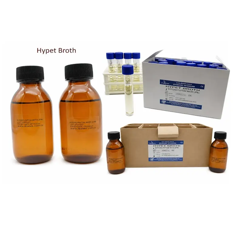 Hypet Broth  Buffered Pepton Water Şişede Hazır Besiyeri, 90 mL 10 Adet