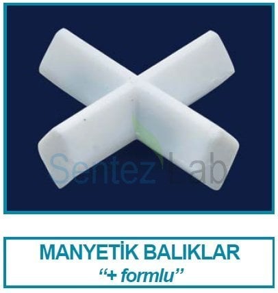 İSOLAB 057.06.037 manyetik balık - artı biçimli - 37 x 37 mm (1 adet)