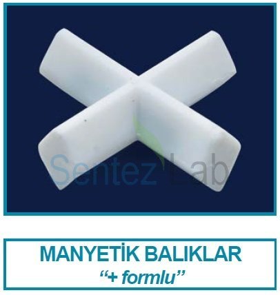 İSOLAB 057.06.037 manyetik balık - artı biçimli - 37 x 37 mm (1 adet)