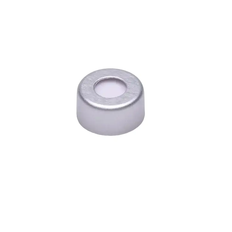 ISOLAB  Crimp Kapak + Septa - Silikon / Ptfe - Yarıksız- N11 Crimp Vial İçin 100 Adet