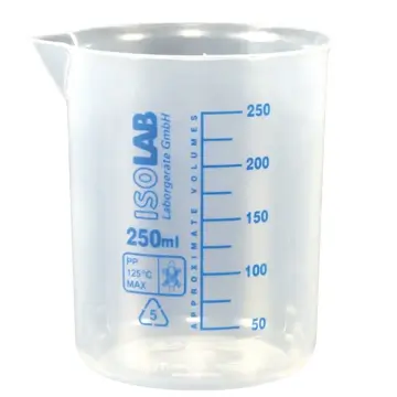 ISOLAB  Beher - P.P - Kısa Form - Mavi Skala - 2000 Ml
