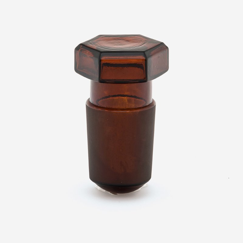 ISOLAB Tıpa - Cam - Amber - Hexagonal Kapaklı - NS 19/26