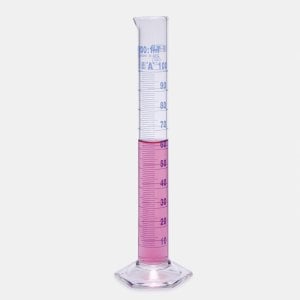 ISOLAB Mezür - Uzun Form - Hexagonal Cam Tabanlı - A Kalite - Grup Sertifikalı - Mavi Skala - 5 ml 1 Adet