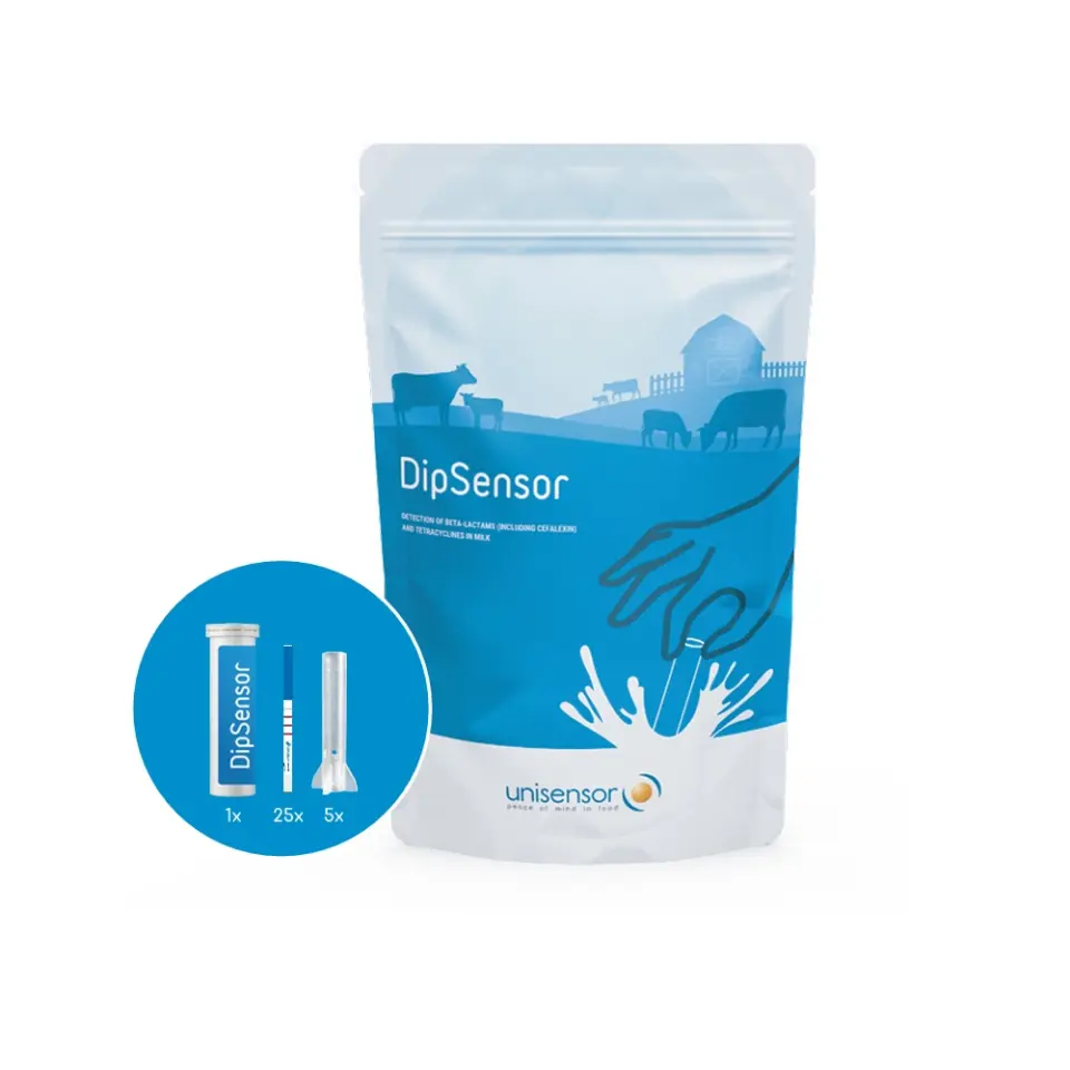 DipSensor® KIT900 Süt Antibiyotik Test Kiti | Beta-Laktam, Tetrasiklin ve Sefaleksin - 25 Adet / Paket ( Cihazsız Kullanım )