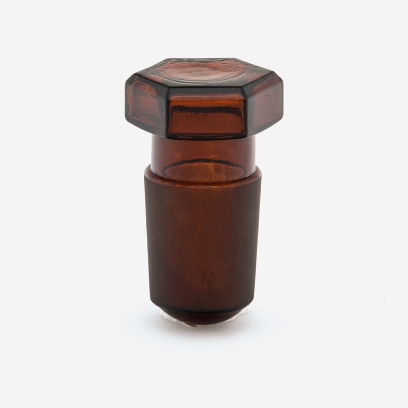 ISOLAB Tıpa - Cam - Amber - Hexagonal Kapaklı - NS 24/29