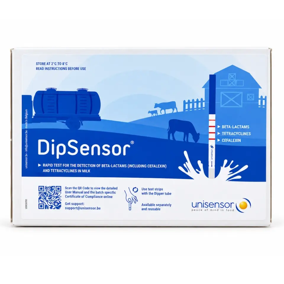 DipSensor® KIT900 Süt Antibiyotik Test Kiti | Beta-Laktam, Tetrasiklin ve Sefaleksin - 100 Adet / Paket ( Cihazsız Kullanım )