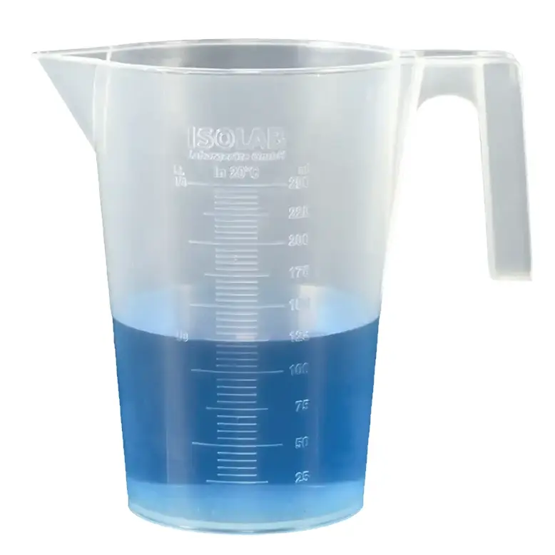 ISOLAB  Beher - Kulplu - P.P - Kısa Form - Kabartma Skala - 250 Ml