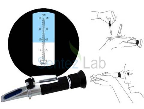 Greinorm Refraktometre, 0-18 % Brix ( Distile Su, Emülsiyon Solüsyonu ve Kaydırıcı Yağlar İçin )