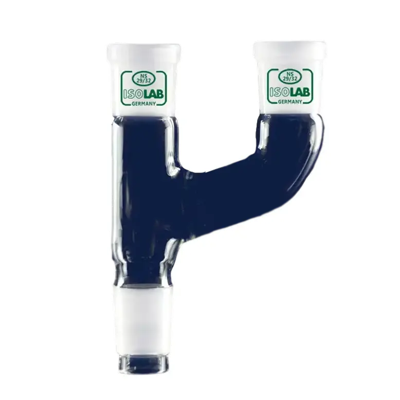 ISOLAB  Adaptör - Çoklu - 2 Boyunlu - Paralel - Dişi Şilif : Ns 24/29 - Erkek Şilif : Ns 19/26 - Paralel Dişi Şilif : Ns 19/26