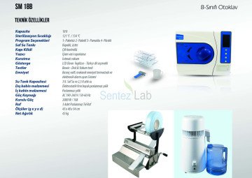 Elektromag SM 18 B Sınıfı Otoklav – 18 L -  Yazıcılı