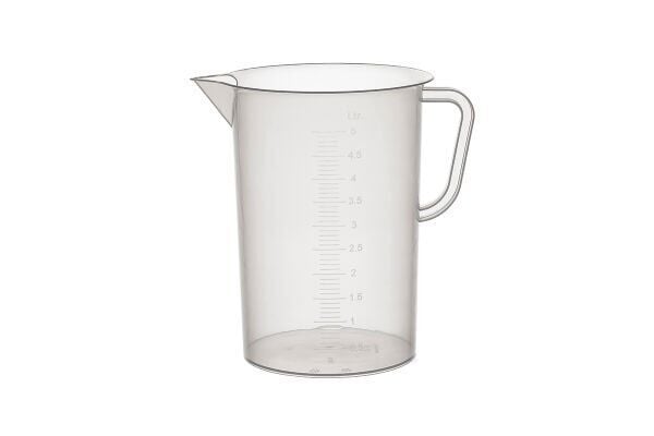 Senlab Kulplu Plastik Beher 2 Litre - Kabartma Skala