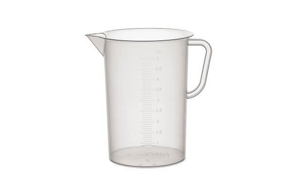 Senlab Kulplu Plastik Beher 2 Litre - Kabartma Skala