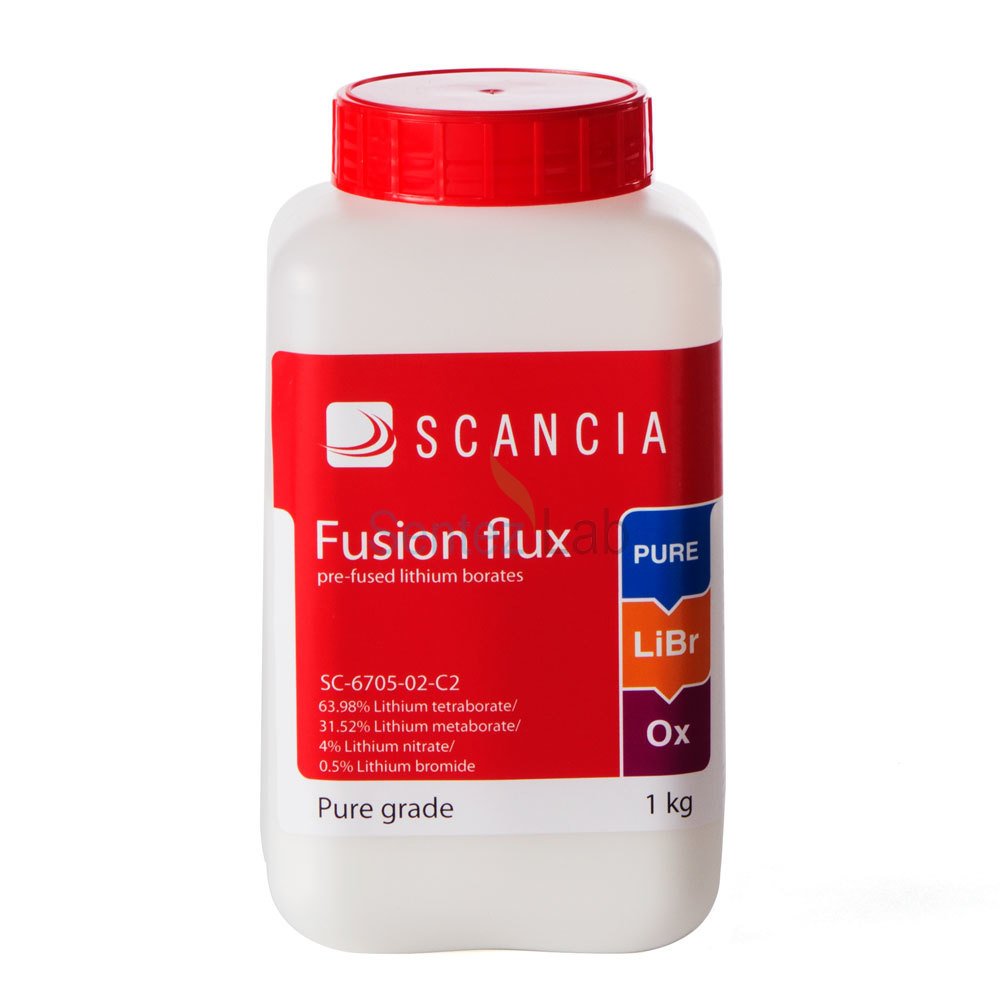 Scancia Fusion Flux Lithium Tetraborate – 32.83% Lithium Metaborate – 0.5% Lithium Iodide  2 kg